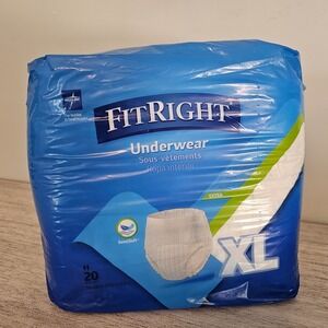 FITRIGHT Ultra Protective Incontinence Underwear, Heavy Absorbency, XL, 20Count